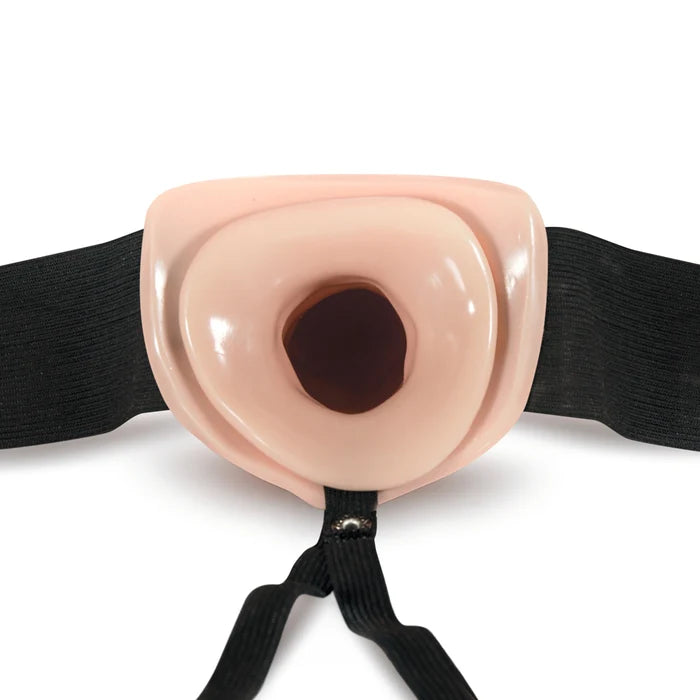 Dr. Skin 6 in. Hollow Strap-On Beige