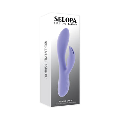 Selopa Purple Craze Dual Vibe With Ear-Shaped Stimulator Purple